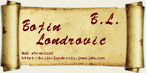 Bojin Londrović vizit kartica
